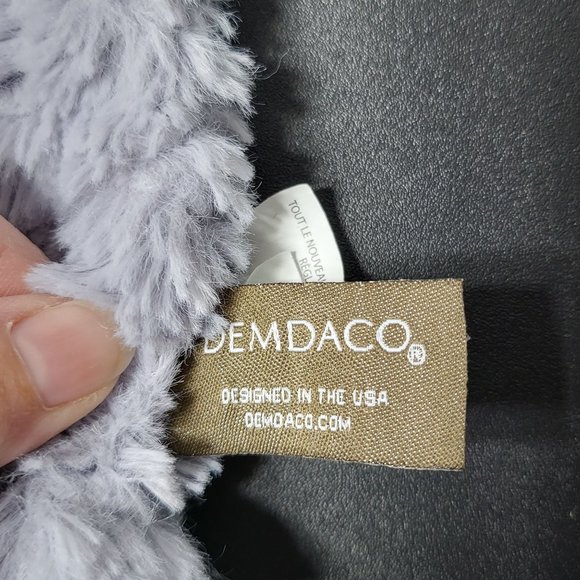 2019 Demdaco Gray Elephant Lovey Security Blanket Plush Stuffie with Rattle - Picture 4 of 8